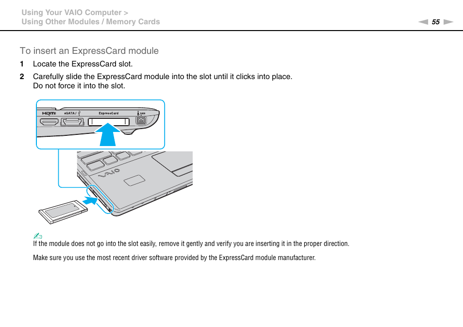 Sony VAIO VPCF12 Series User Manual | Page 55 / 172