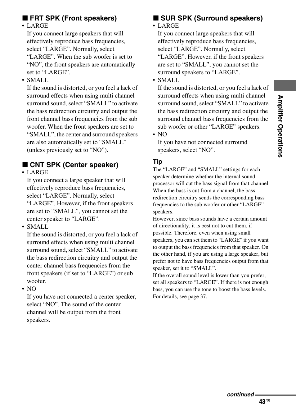 Sony STRDG510 User Manual | Page 43 / 72