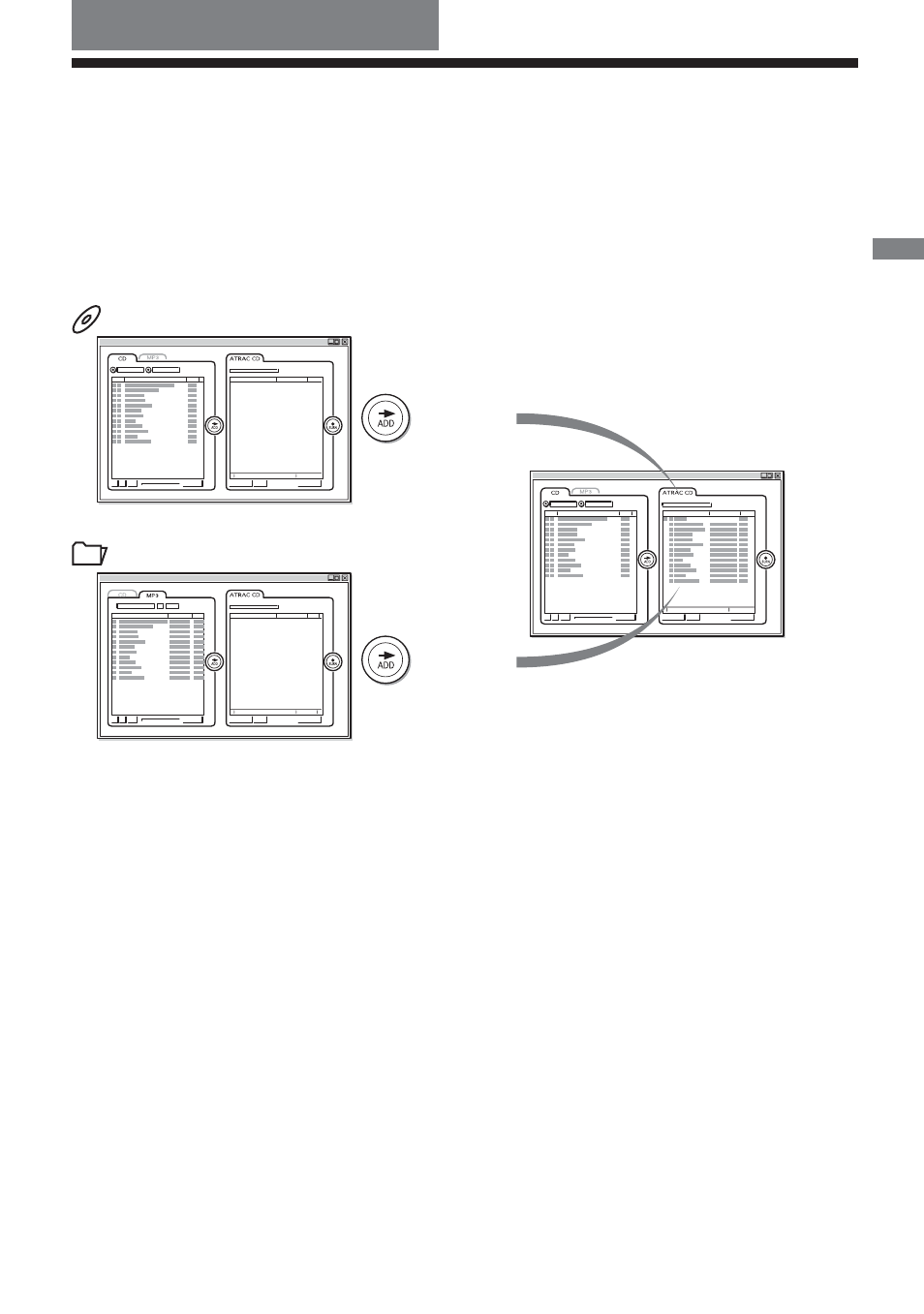Recording on cd-rs/rws, 1 selecting the tracks or files and making a, Disc image to be recorded | Sony SonicStage Simple Burner User Manual | Page 15 / 36
