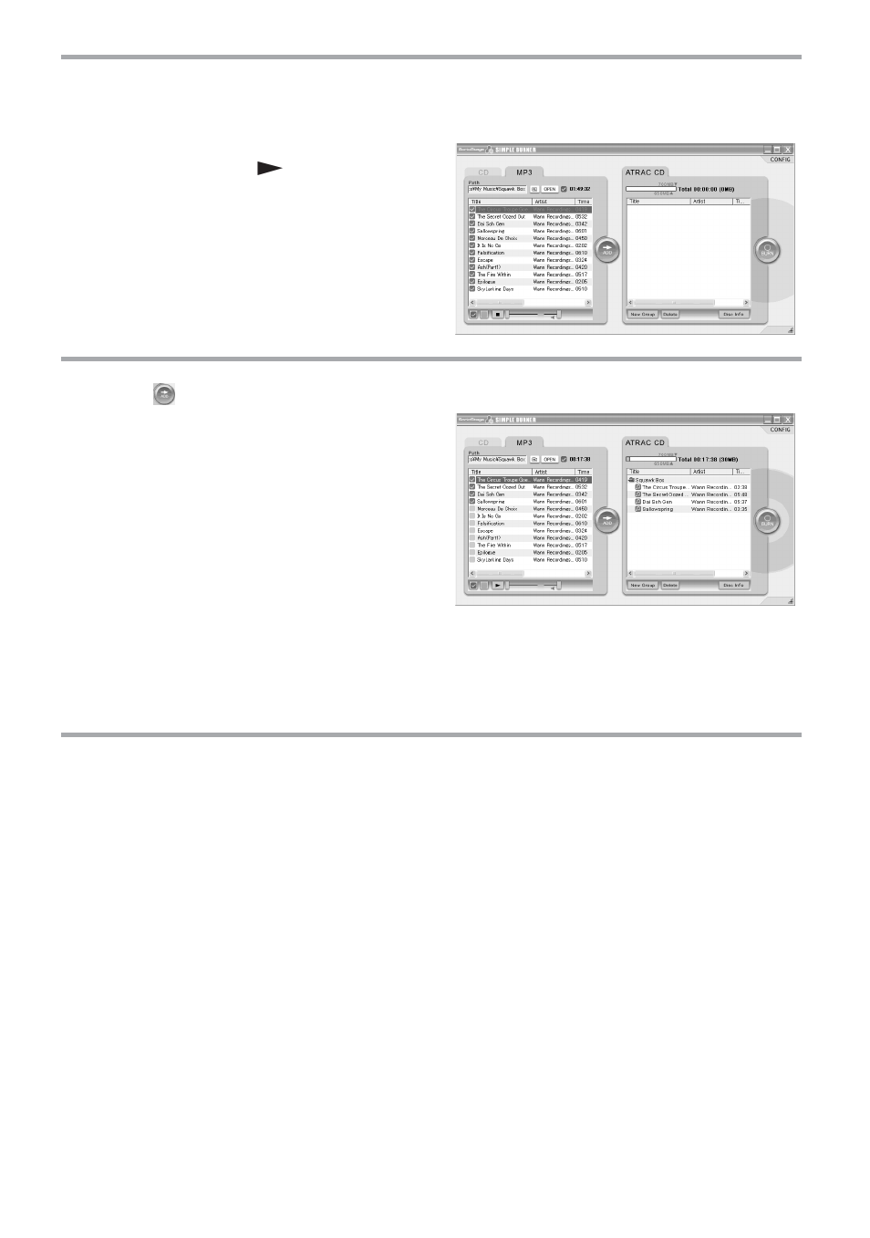 Sony SonicStage Simple Burner User Manual | Page 18 / 36