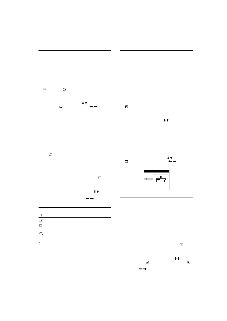 Ampliación o reducción de la imagen (zoom), Ajuste de la forma de la imagen (geom), Ajuste del color de la imagen (color) | Ajuste de la convergencia (conv) | Sony CPD-E200 User Manual | Page 38 / 48