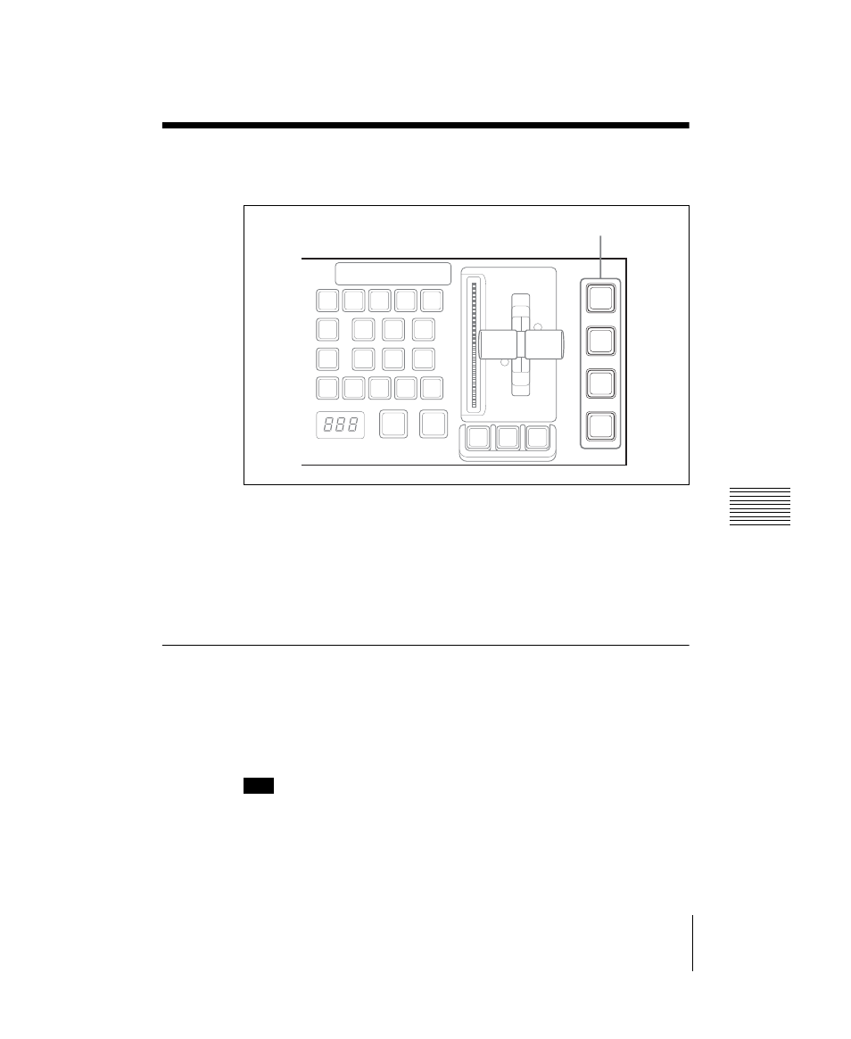 Independent key transitions, Basic independent key transition operations, Independent key transition control block | Independent key/downstream key transition buttons | Sony DVS-9000 User Manual | Page 197 / 300