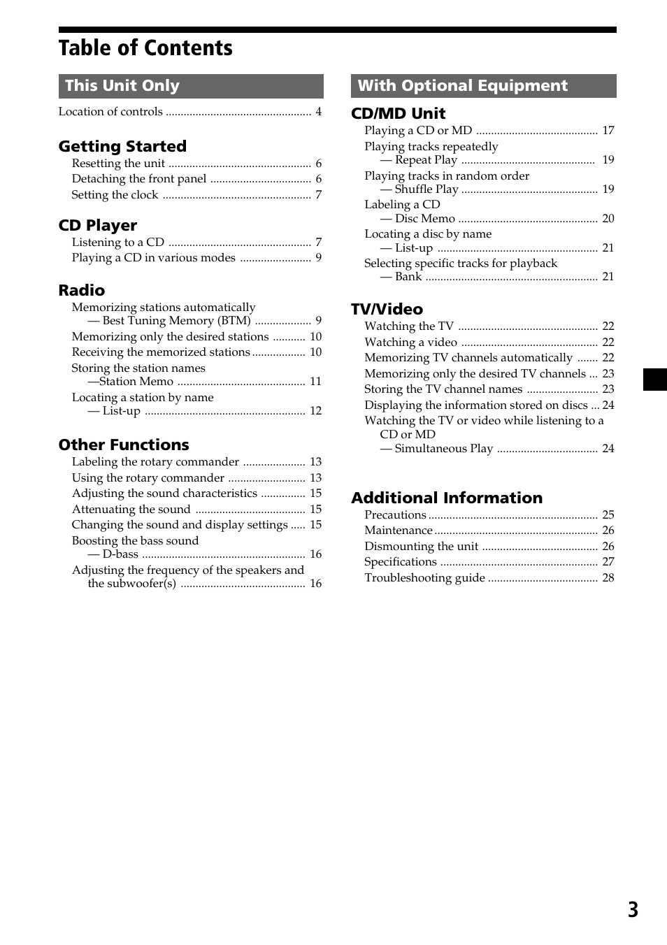 Sony CDX-C6750 User Manual | Page 3 / 32