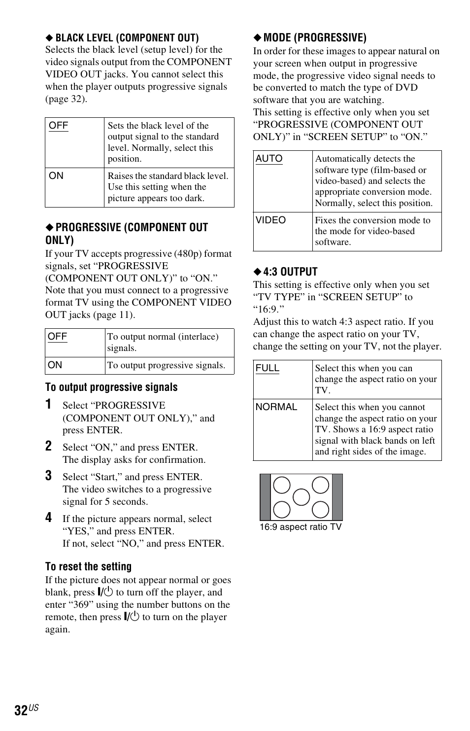 Sony DVP-NS611H User Manual | Page 32 / 56