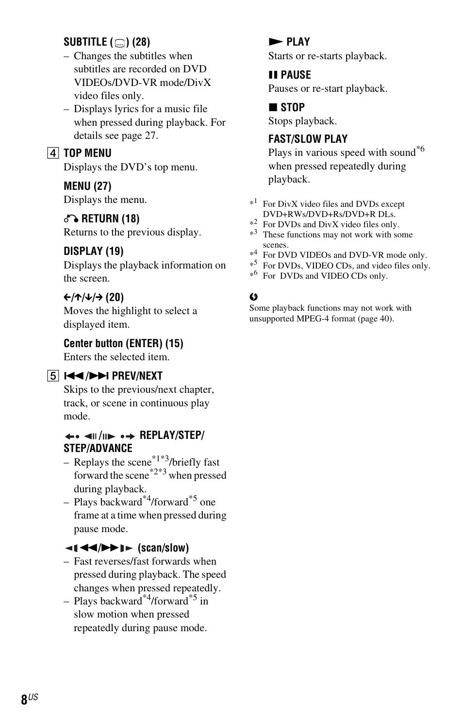 Sony DVP-NS611H User Manual | Page 8 / 56