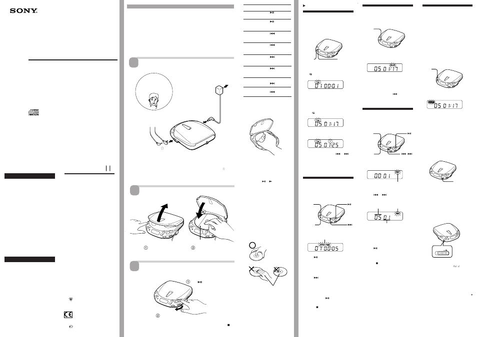 Sony D-E401SR User Manual | 2 pages