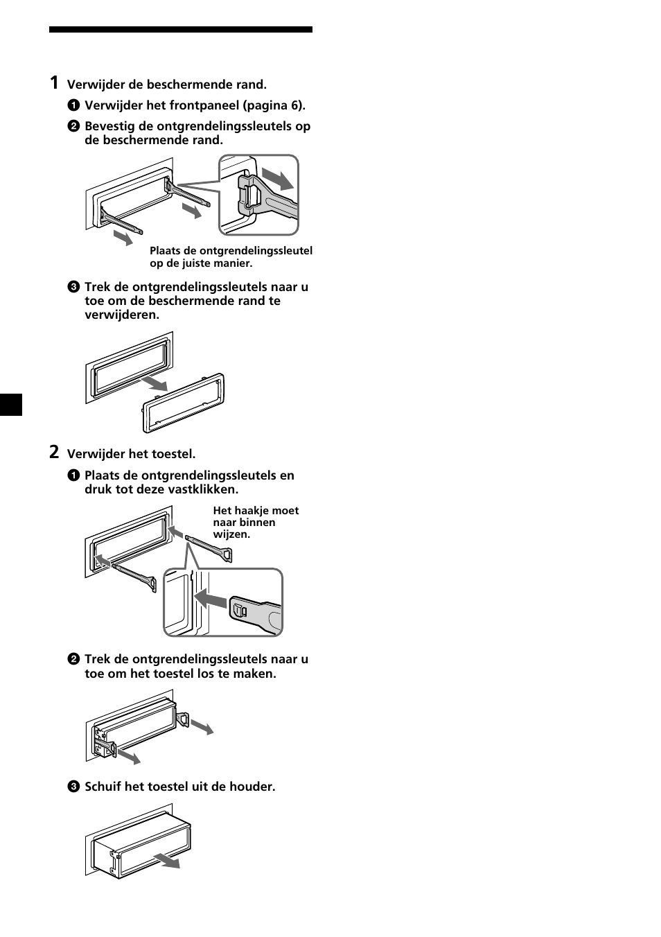 20 het toestel verwijderen | Sony XR-CA370X User Manual | Page 108 / 112