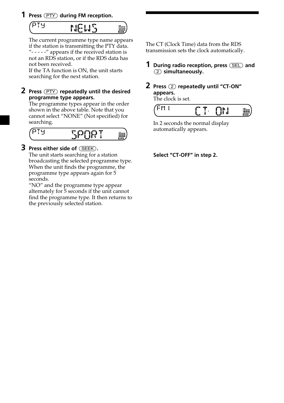 14 setting the clock automatically | Sony XR-CA370X User Manual | Page 14 / 112