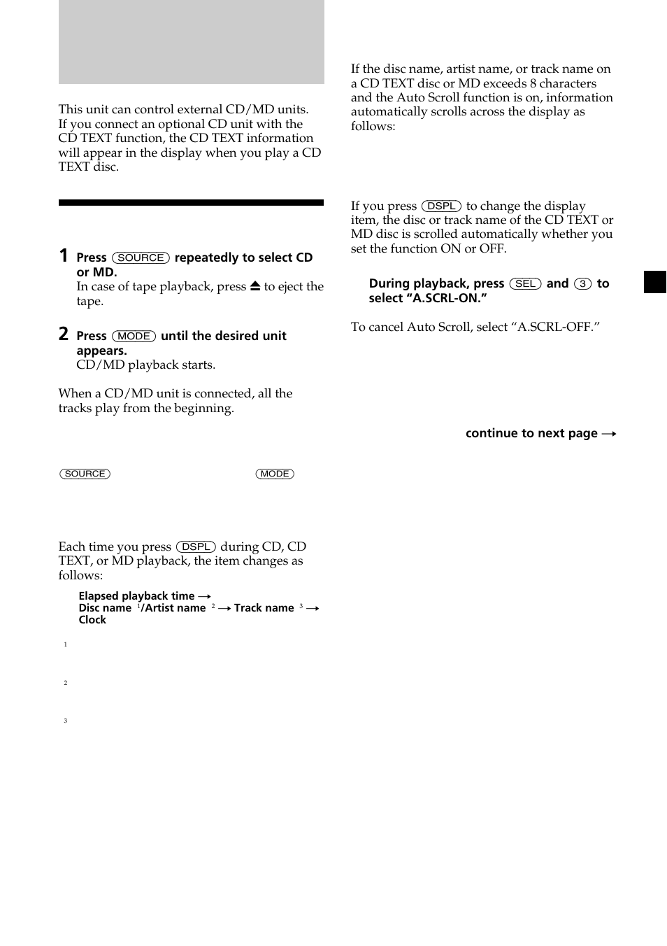 Cd/md unit, Playing a cd or md | Sony XR-CA370X User Manual | Page 17 / 112