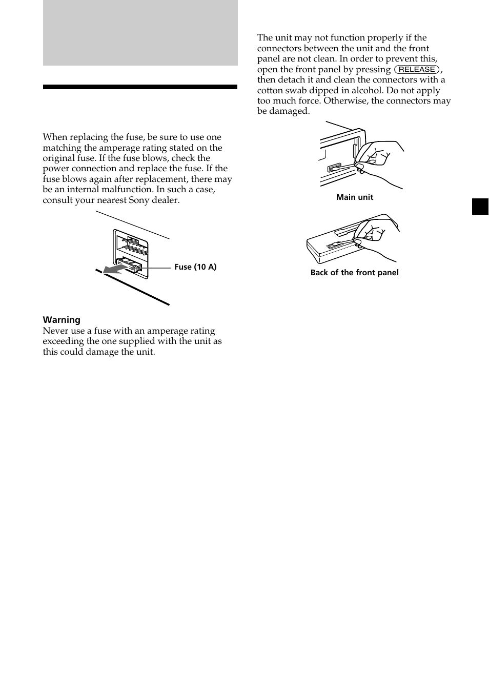 Additional information, Maintenance | Sony XR-CA370X User Manual | Page 19 / 112