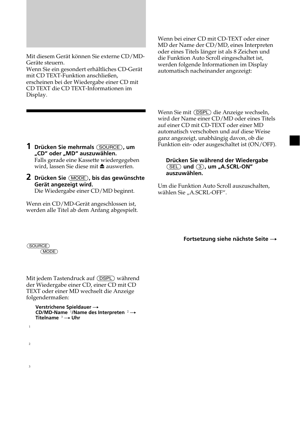 Cd/md-gerät, Wiedergeben einer cd oder md | Sony XR-CA370X User Manual | Page 39 / 112