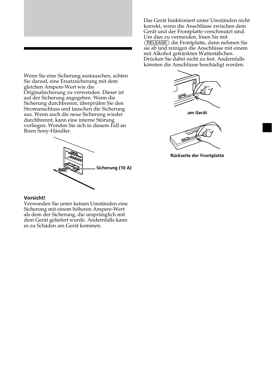 Weitere informationen, Wartung | Sony XR-CA370X User Manual | Page 41 / 112