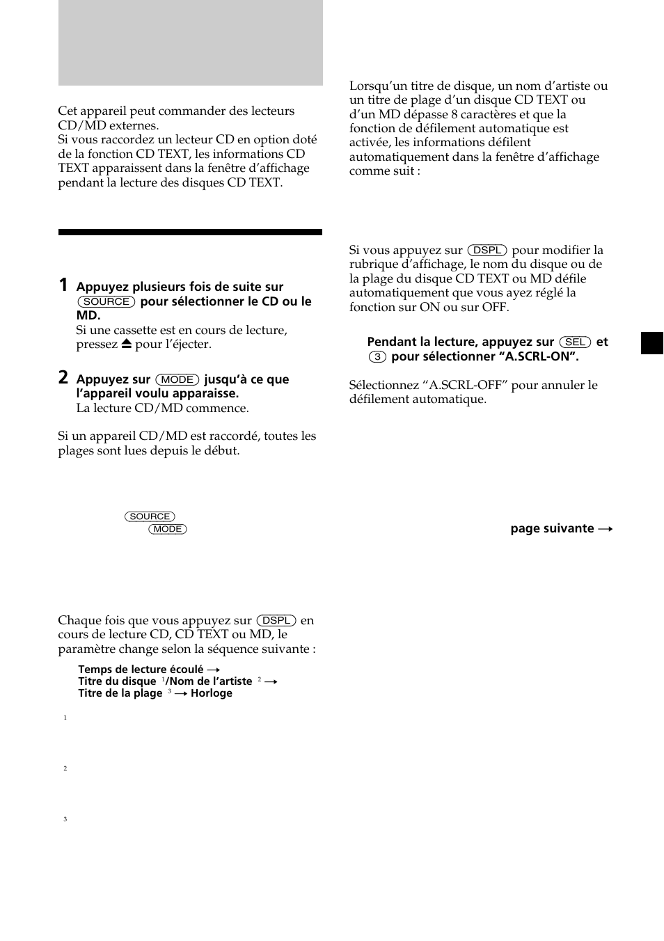 Lecteur cd/md, Lecture d’un cd ou d’un md | Sony XR-CA370X User Manual | Page 61 / 112