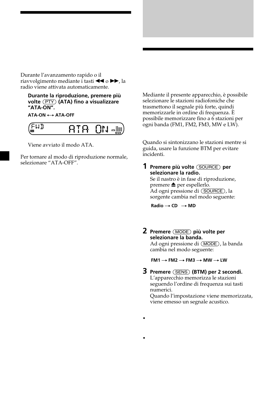 Radio | Sony XR-CA370X User Manual | Page 74 / 112