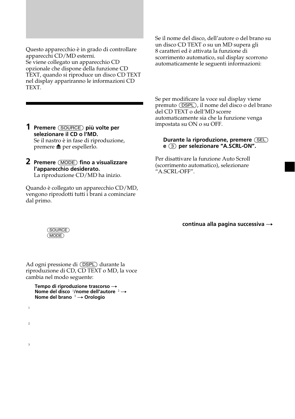 Apparecchio cd/md, Riproduzione di cd o md | Sony XR-CA370X User Manual | Page 83 / 112