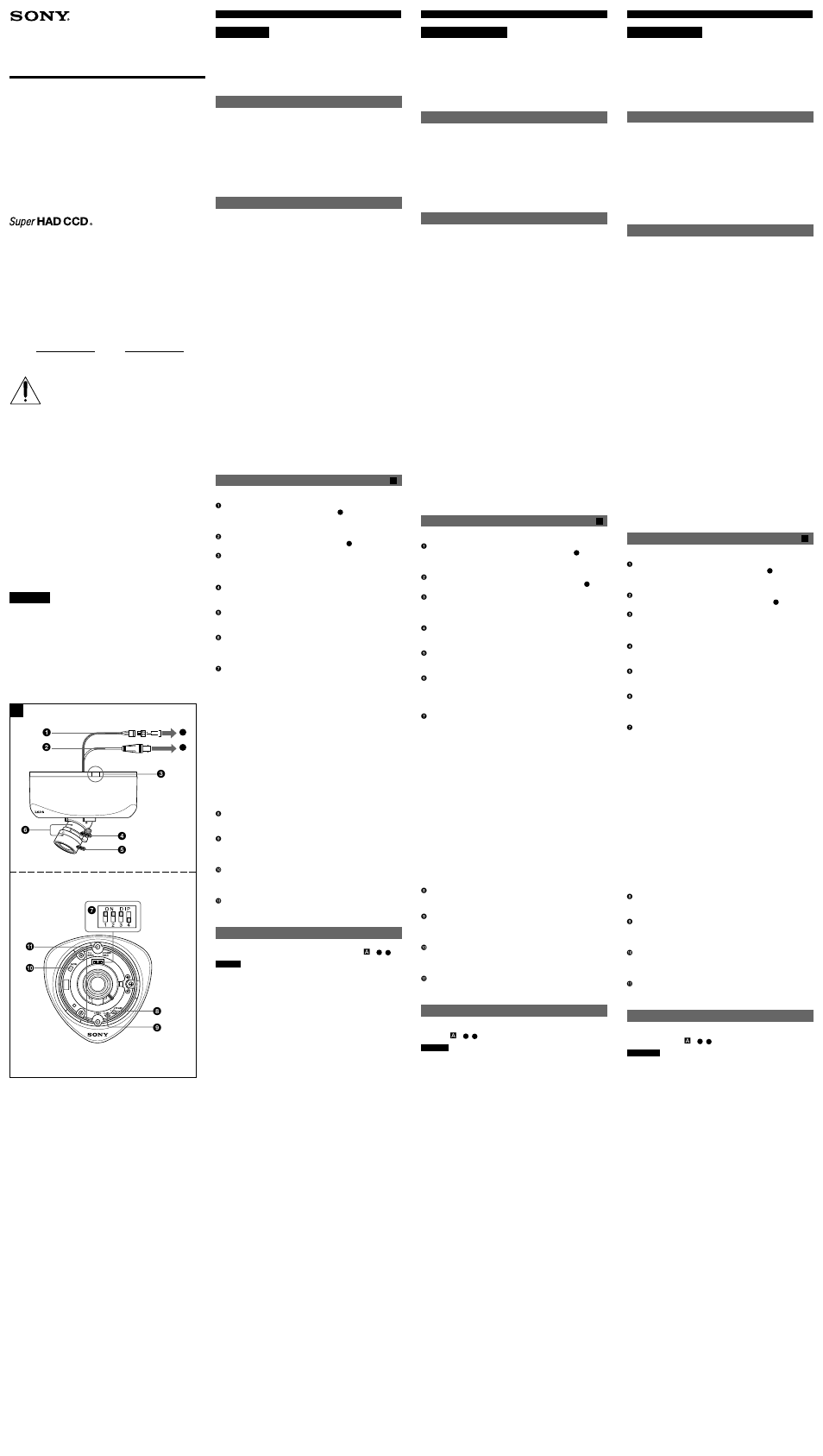 Sony SSC-CD33V User Manual | 2 pages
