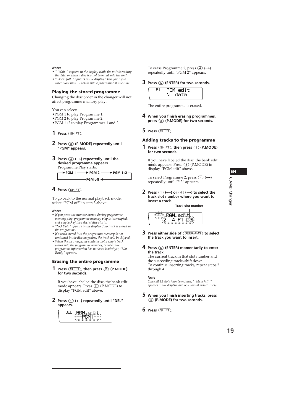 Sony CDX-C910RDS User Manual | Page 19 / 107