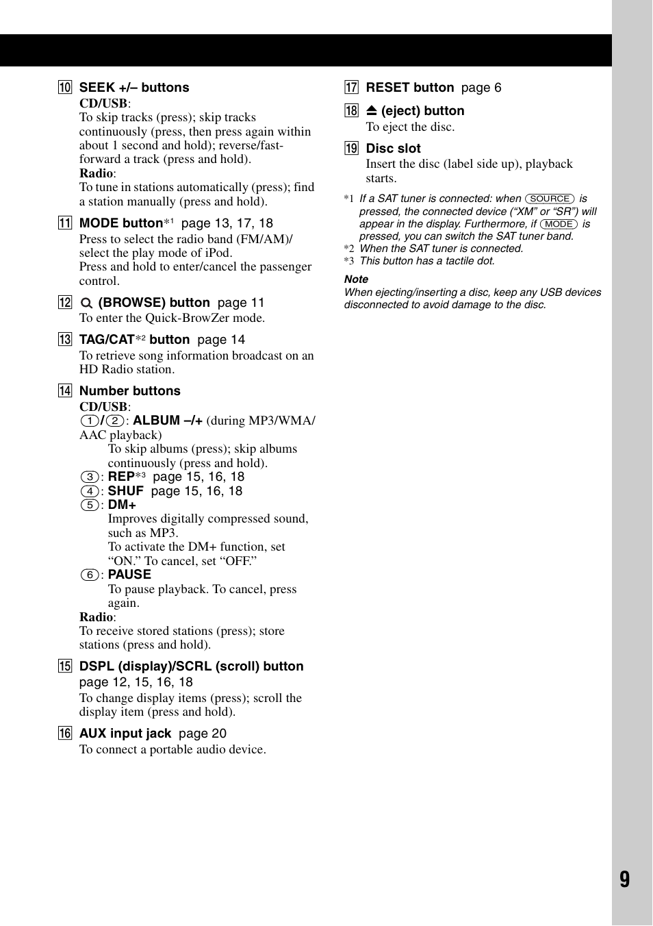 Sony CDX-GT700HD User Manual | Page 9 / 56