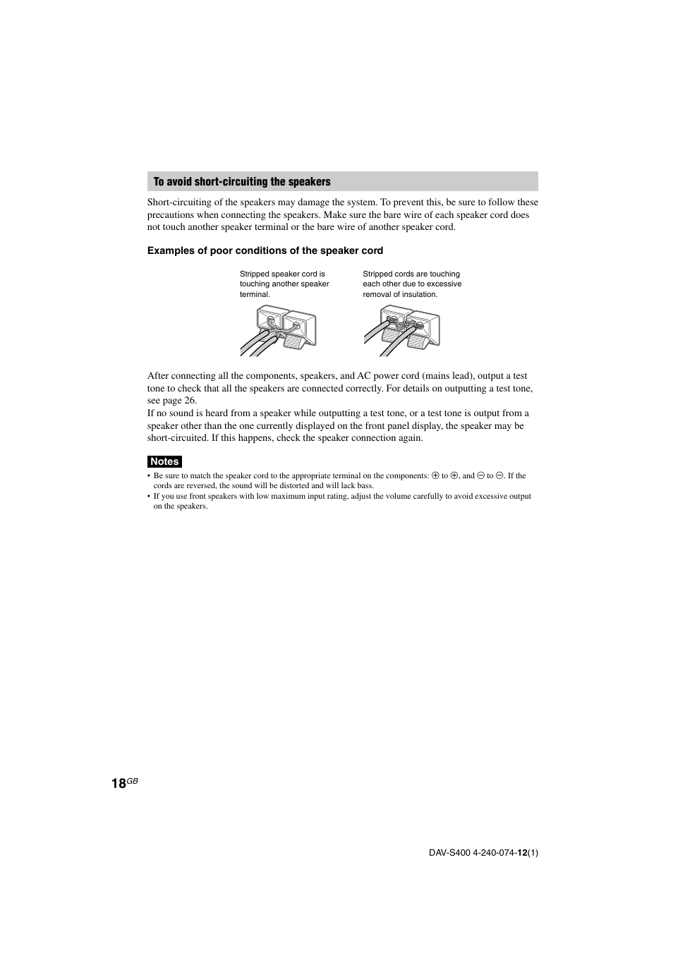 Sony DAV-S400 User Manual | Page 18 / 80