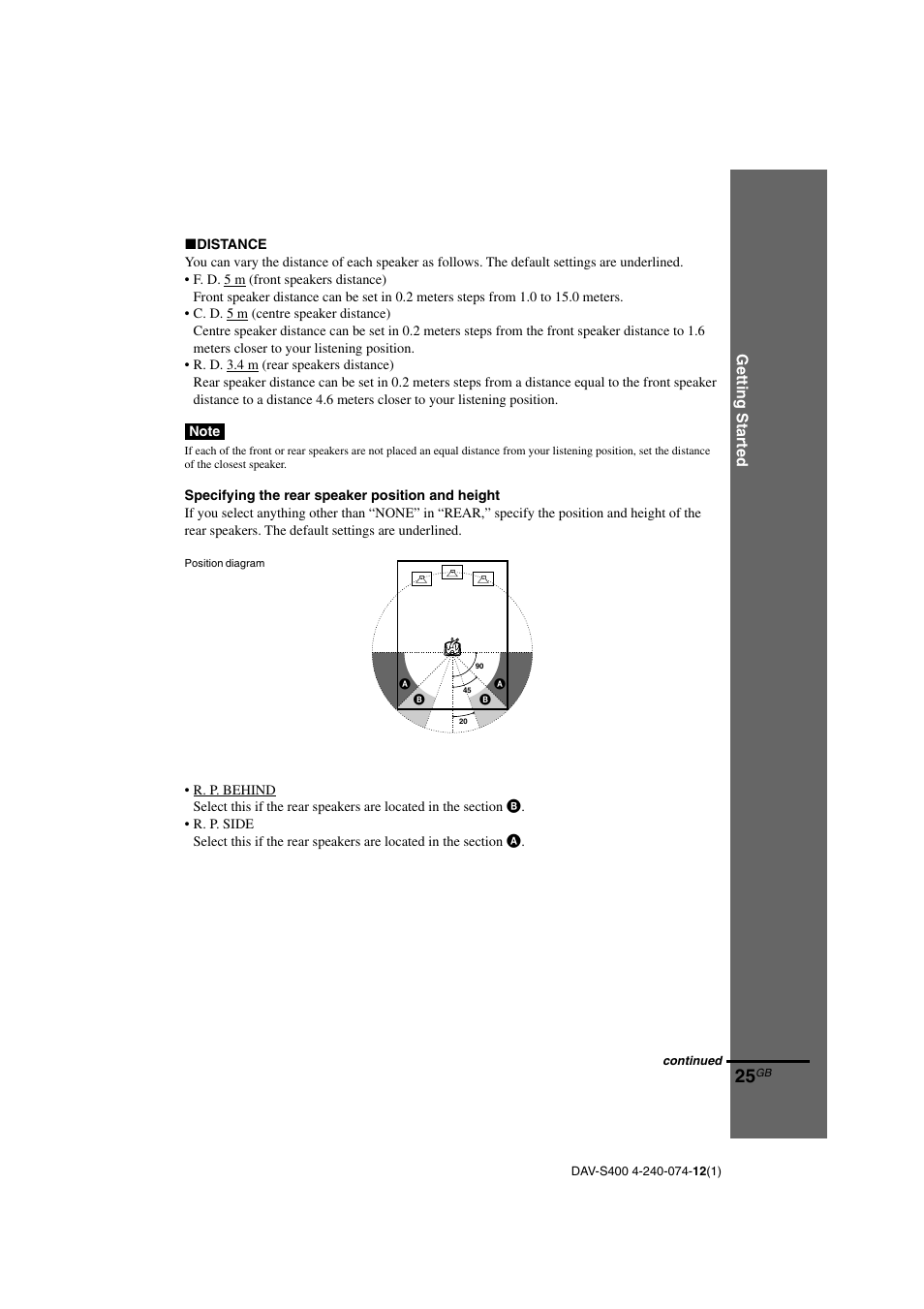 Sony DAV-S400 User Manual | Page 25 / 80