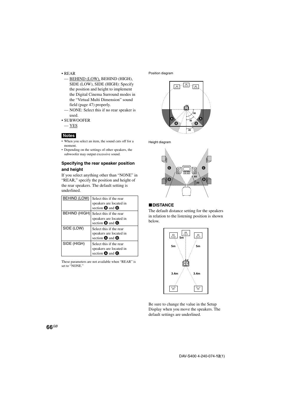 Sony DAV-S400 User Manual | Page 66 / 80