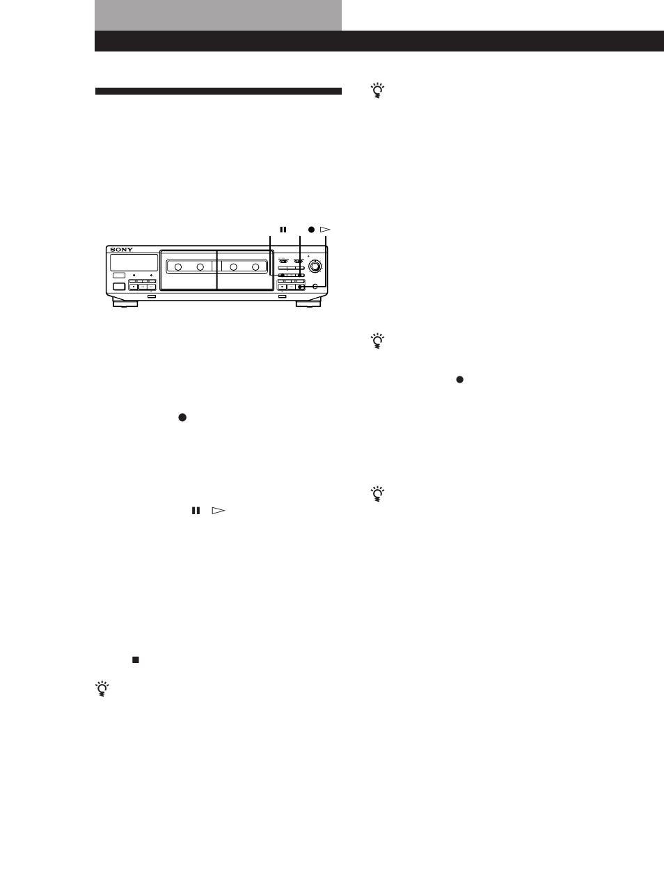 Operaciones avanzadas de grabación 8, Operaciones avanzadas de grabación | Sony Model TC-WE405 User Manual | Page 36 / 60