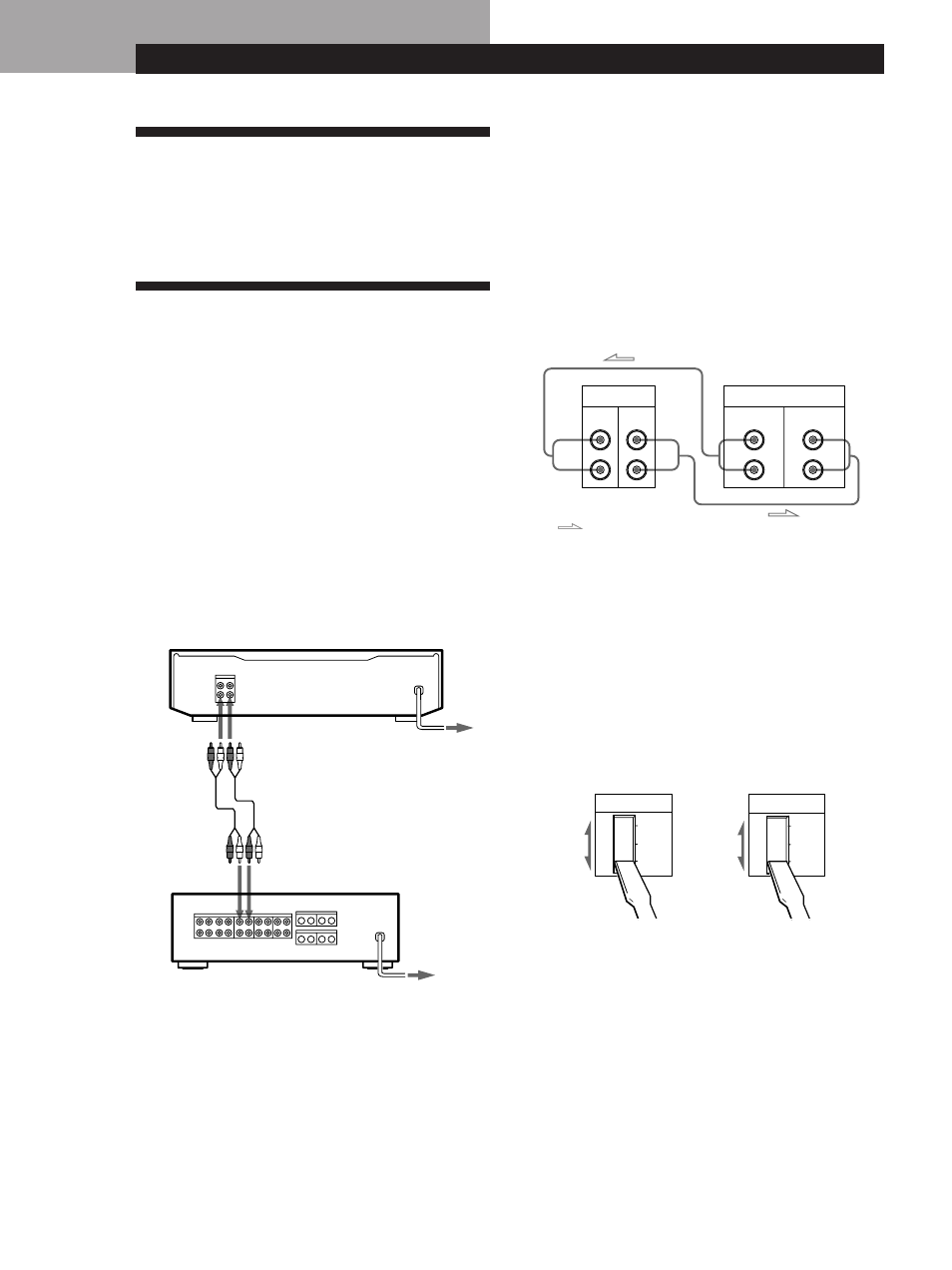 Desempacotamento, Ligação do sistema, Ligações | Ligação do cabo de alimentação ca, Qual é o próximo passo, Preparativos | Sony Model TC-WE405 User Manual | Page 46 / 60