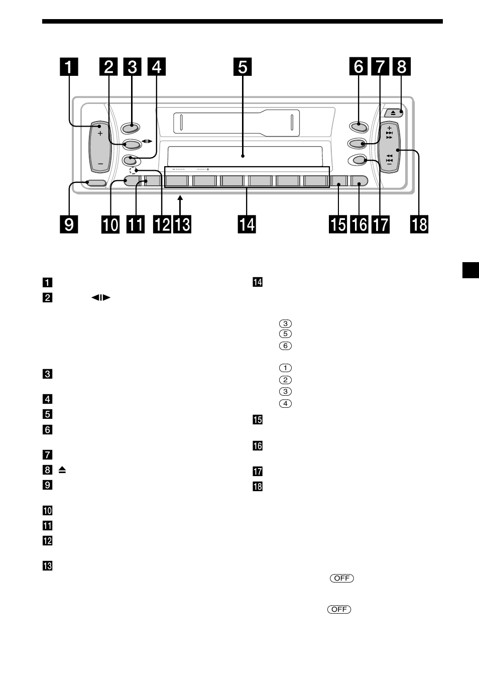 Location of controls, 5location of controls | Sony XR-CA420X User Manual | Page 5 / 56