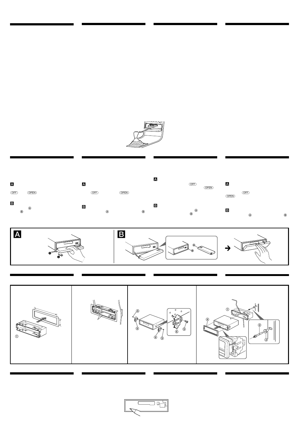 Installation, Instalación, Montering | Instalação | Sony XR-C5300RX  EN User Manual | Page 2 / 4