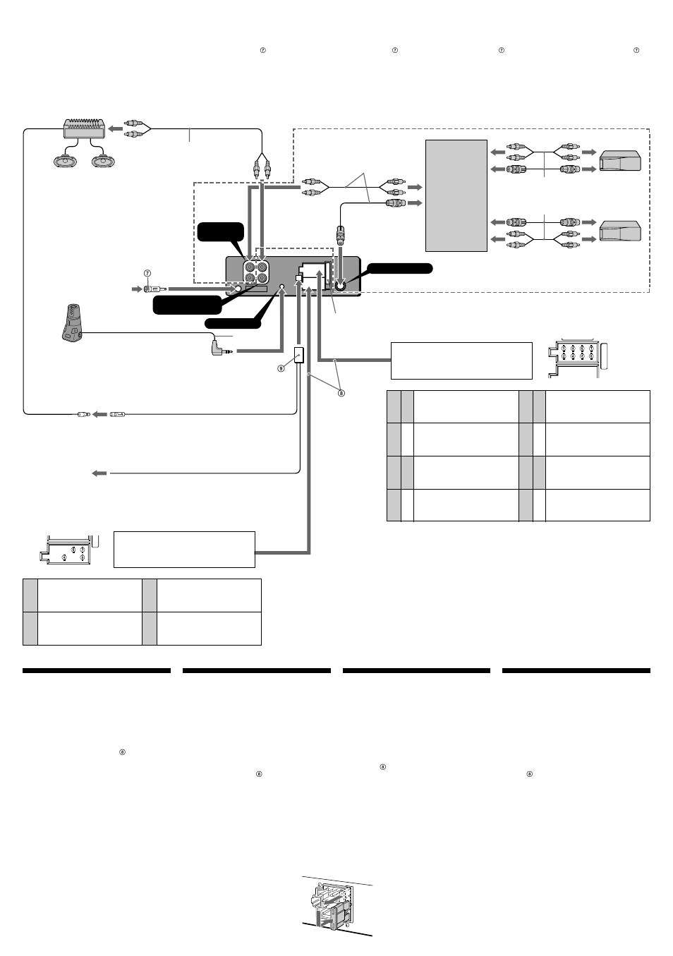 Power connection, Conexión de alimentación, Strömanslutningsschema | Diagrama de ligação de corrente | Sony XR-C5300RX  EN User Manual | Page 4 / 4