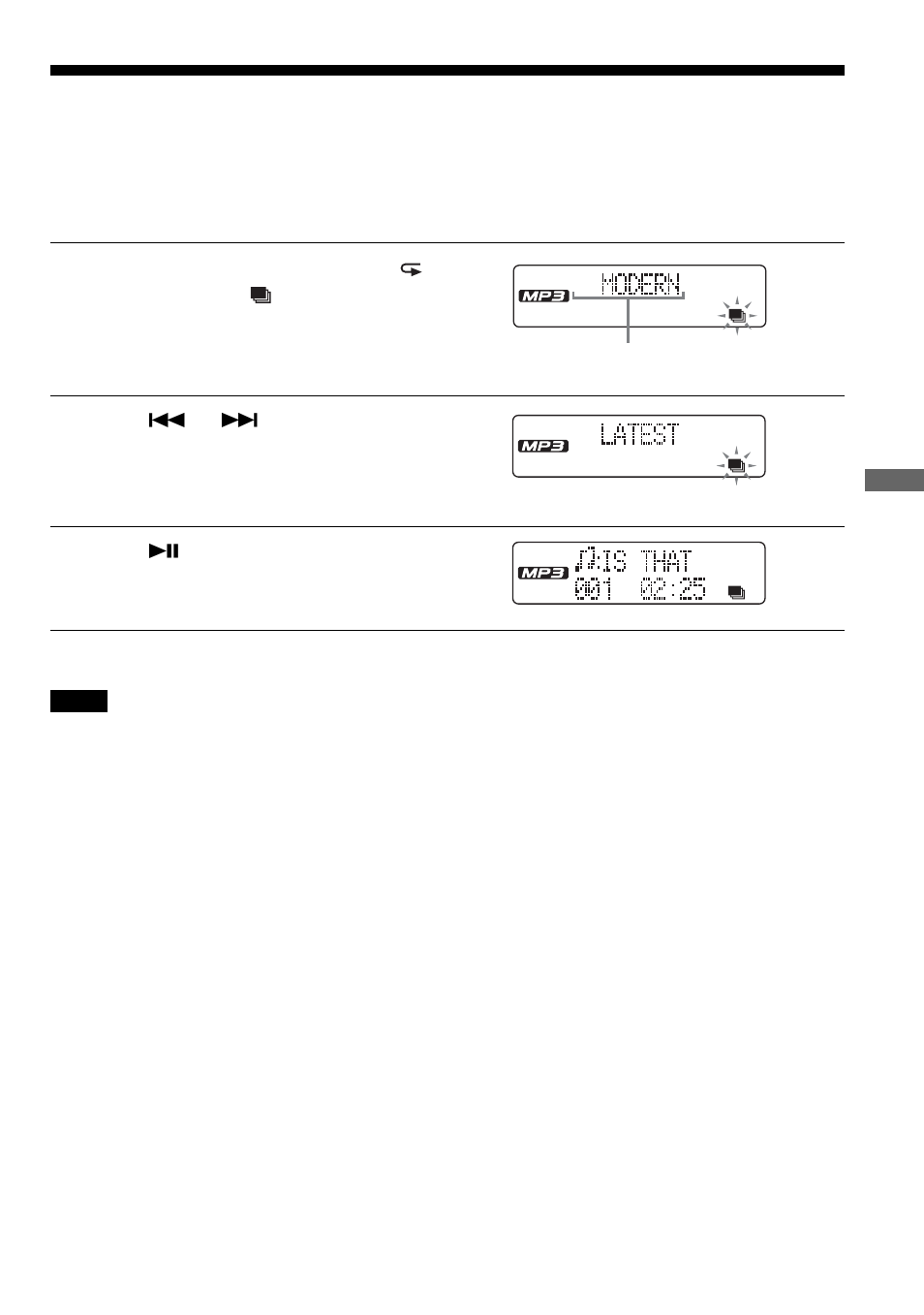 Playing your favorite play lists, M3u play list play) (mp3 cd only) | Sony D-NE510 User Manual | Page 19 / 32