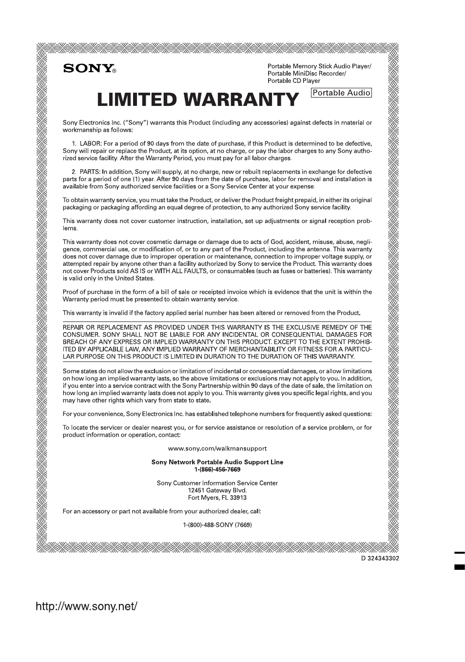 Sony D-NE510 User Manual | Page 32 / 32