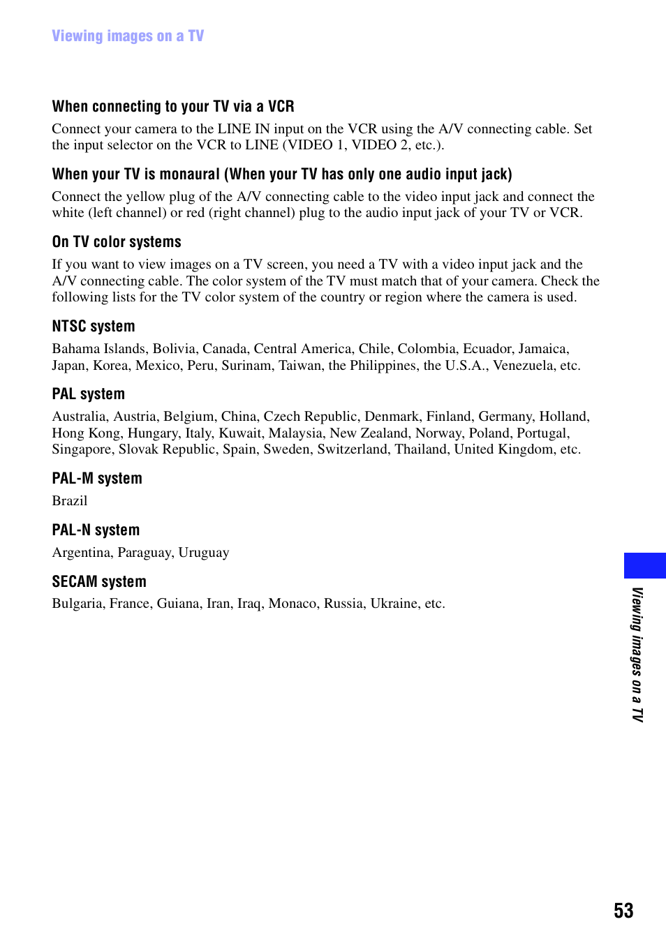 Sony bloggie MHS-CM5 User Manual | Page 53 / 69