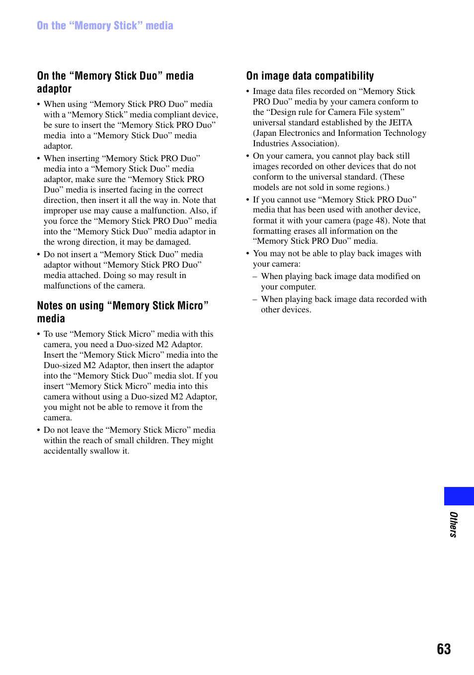 Sony bloggie MHS-CM5 User Manual | Page 63 / 69