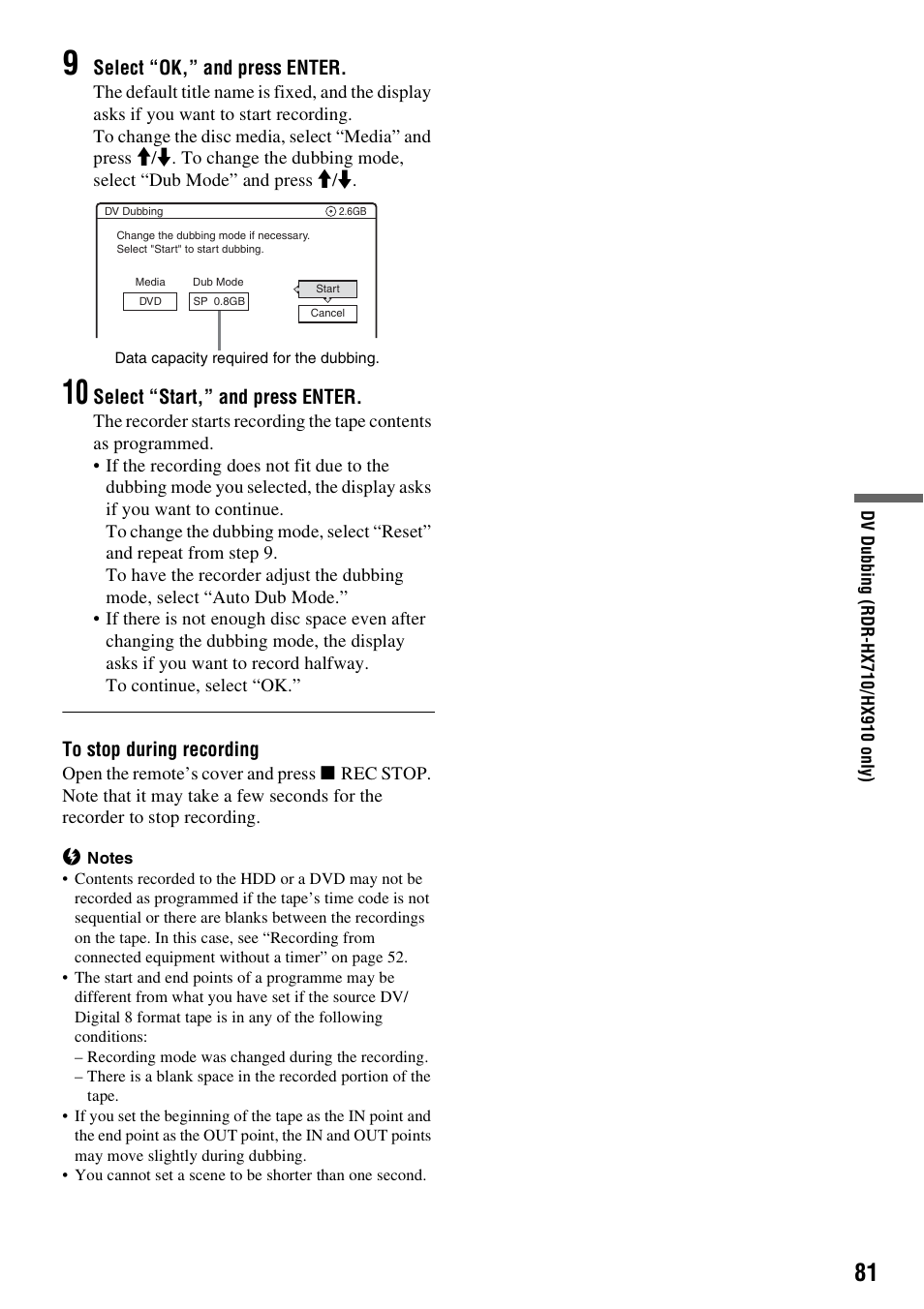 Sony RDR-HX710/HX910 User Manual | Page 81 / 116