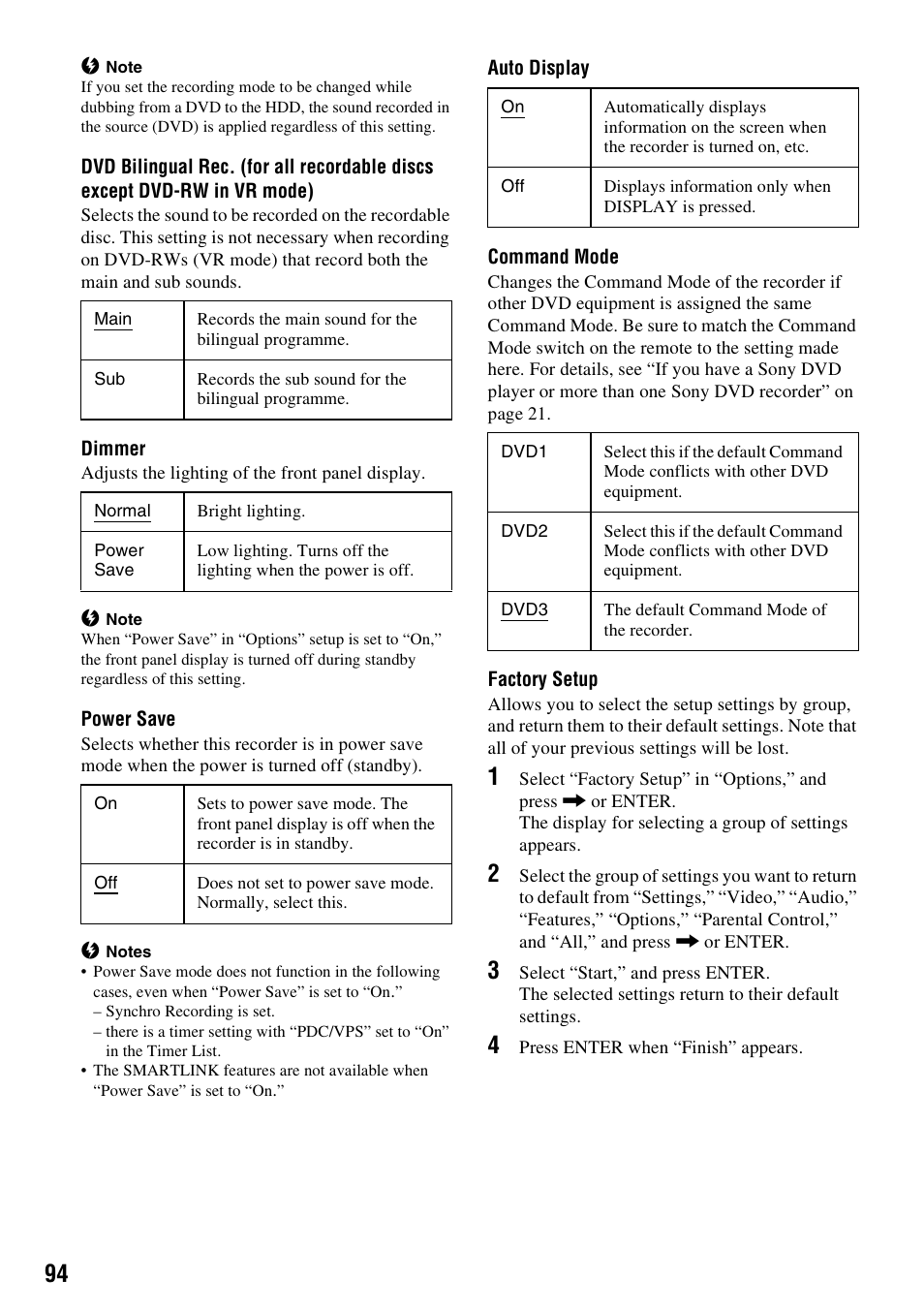 Sony RDR-HX710/HX910 User Manual | Page 94 / 116