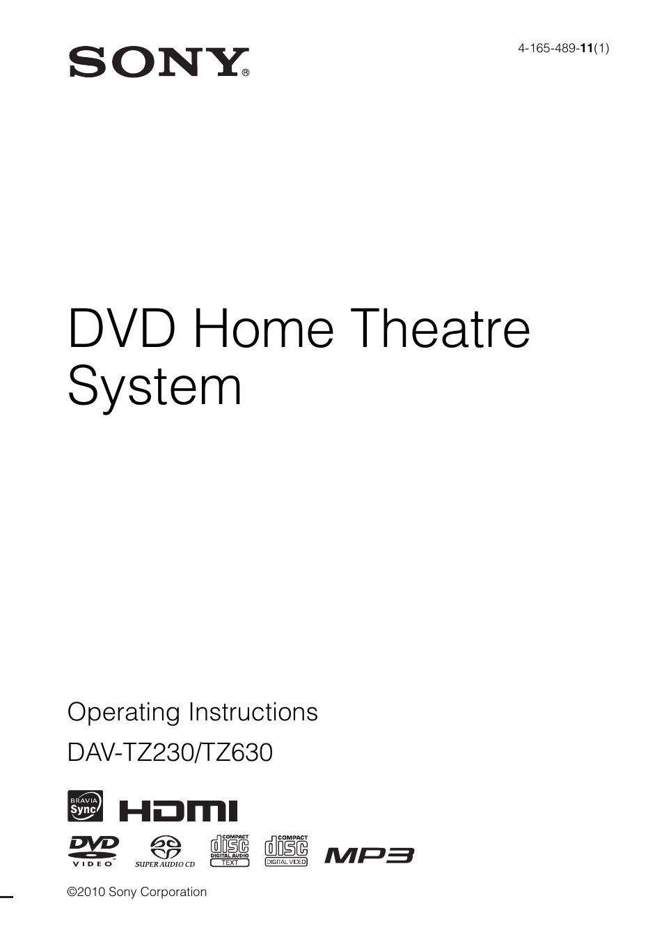 Sony DAV-TZ230 User Manual | 76 pages