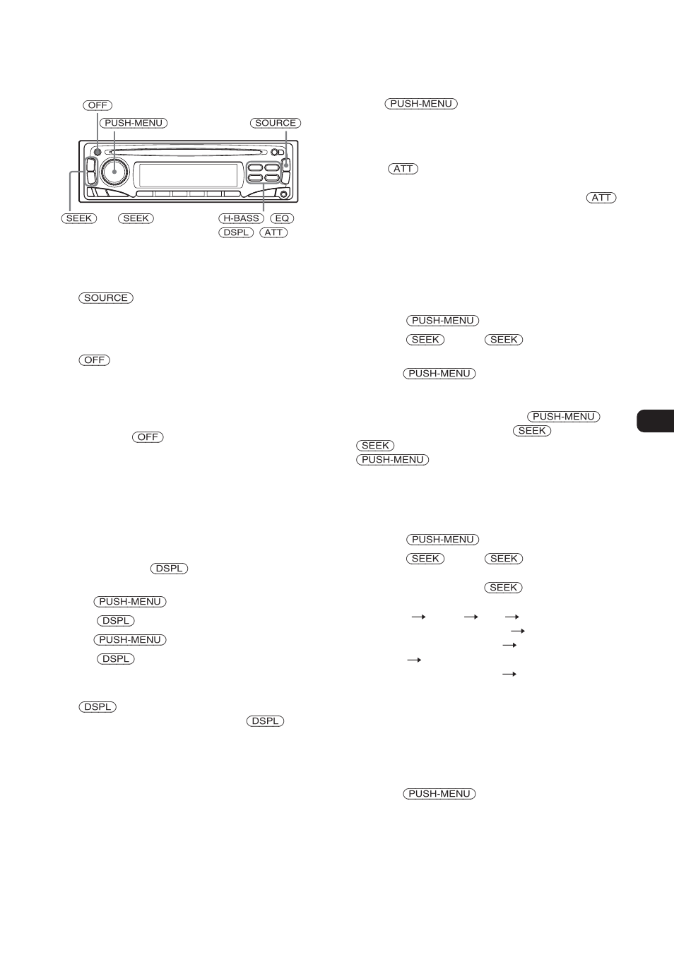 Basic operation, audio and clock adjustment, Turning the unit on, Setting the clock | Adjusting sound | Sony CDC-X104 User Manual | Page 5 / 44