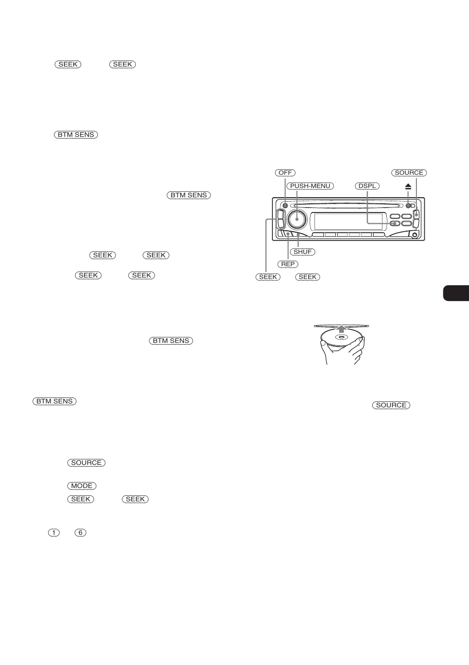 Storing stations manually, Cd player operation, Playing a disc | Sony CDC-X104 User Manual | Page 7 / 44