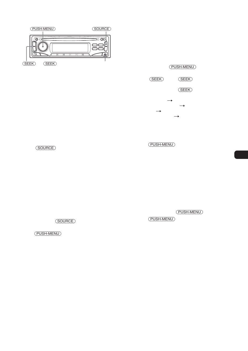 Other functions, Using auxiliary equipment, Various settings | Sony CDC-X104 User Manual | Page 9 / 44