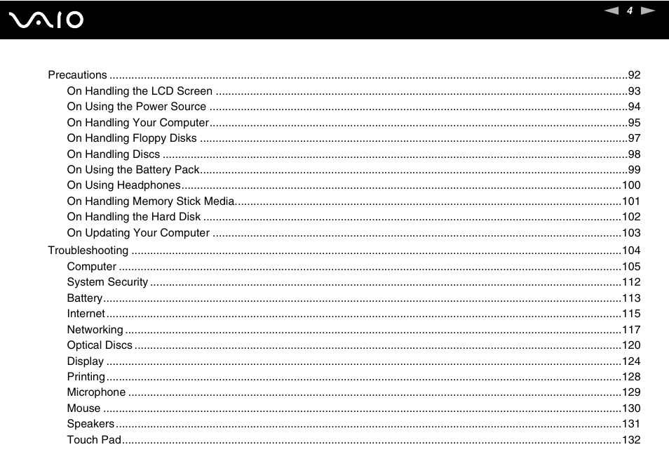 Sony VGN-N300 User Manual | Page 4 / 154