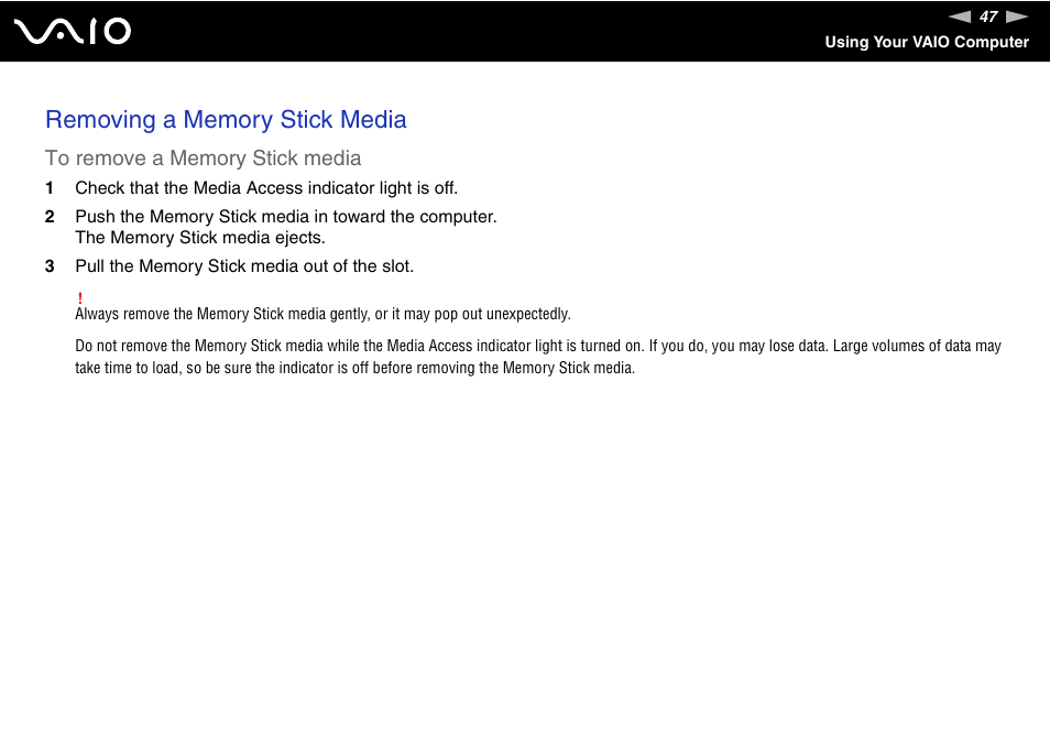 Sony VGN-N300 User Manual | Page 47 / 154