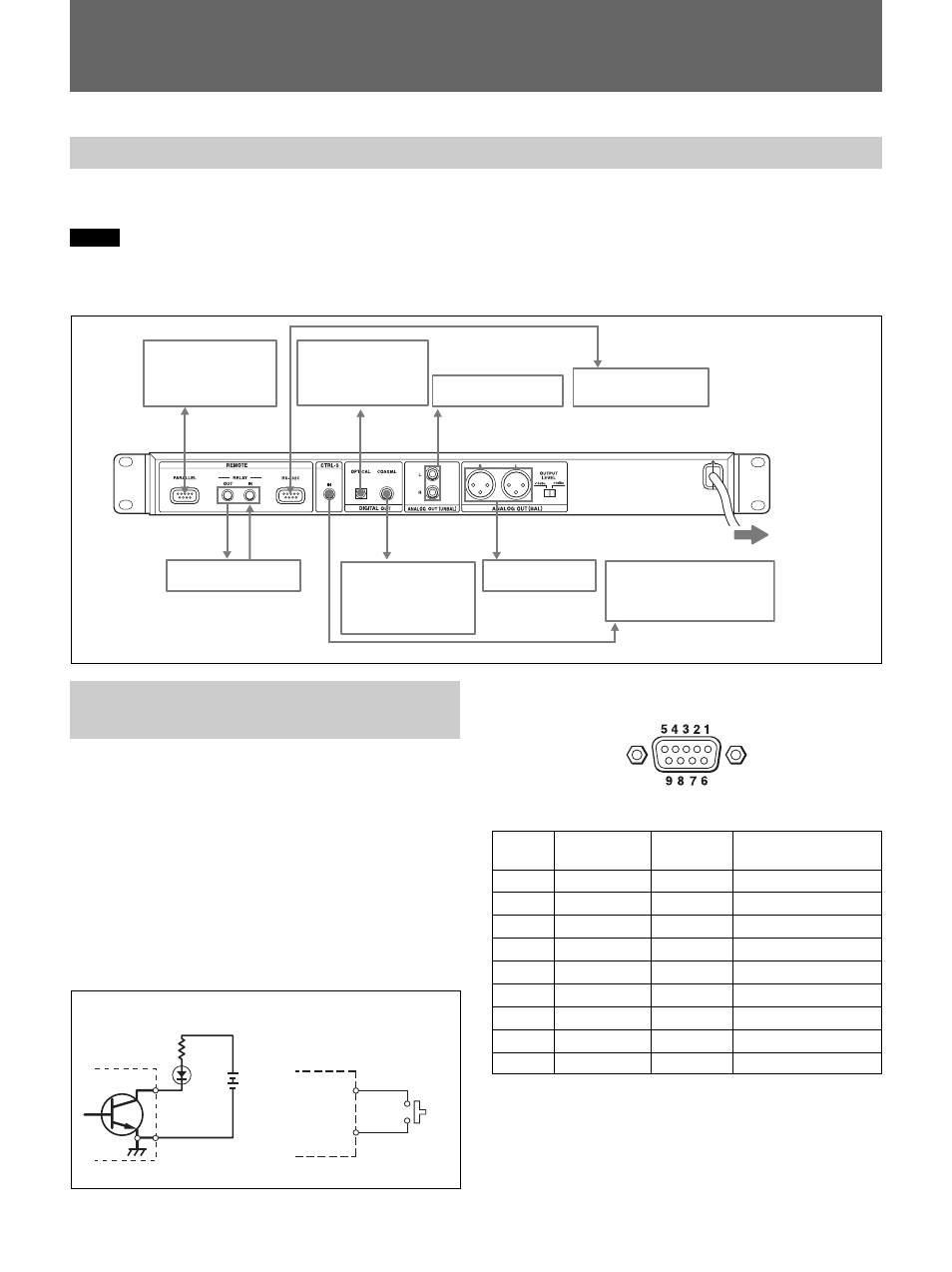 Connection, Connection to other devices, Connecting the parallel connector | Sony CDP-D12 User Manual | Page 17 / 39
