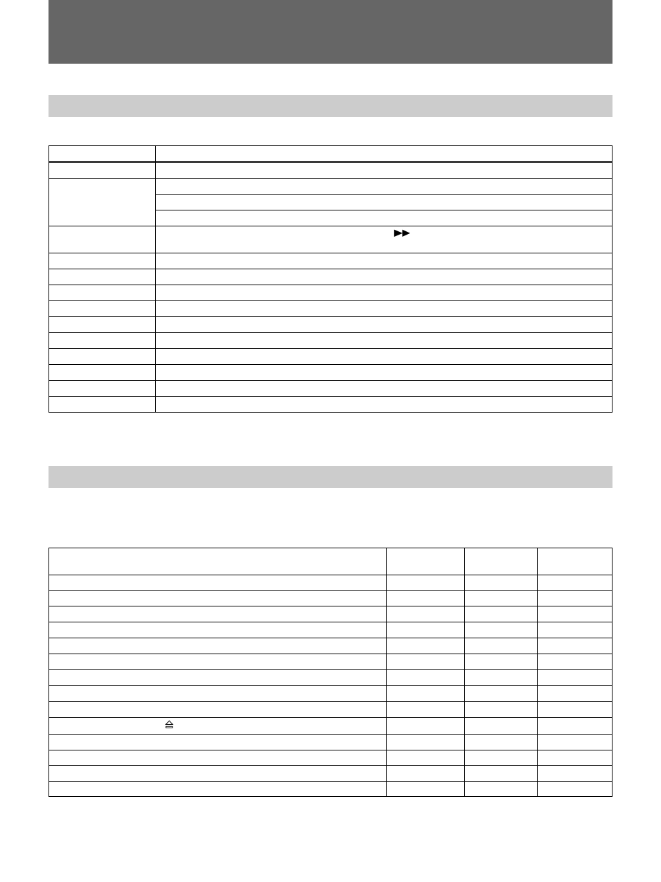 Display messages/last mode memory, Table of display messages, Last mode memory | Sony CDP-D12 User Manual | Page 37 / 39
