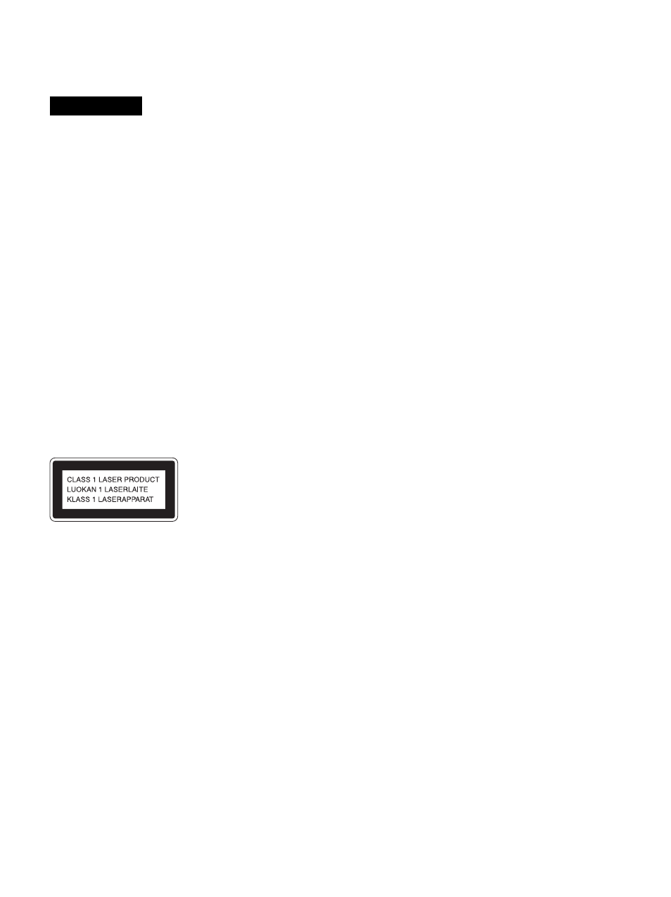 Varoitus | Sony CDP-D12 User Manual | Page 6 / 39
