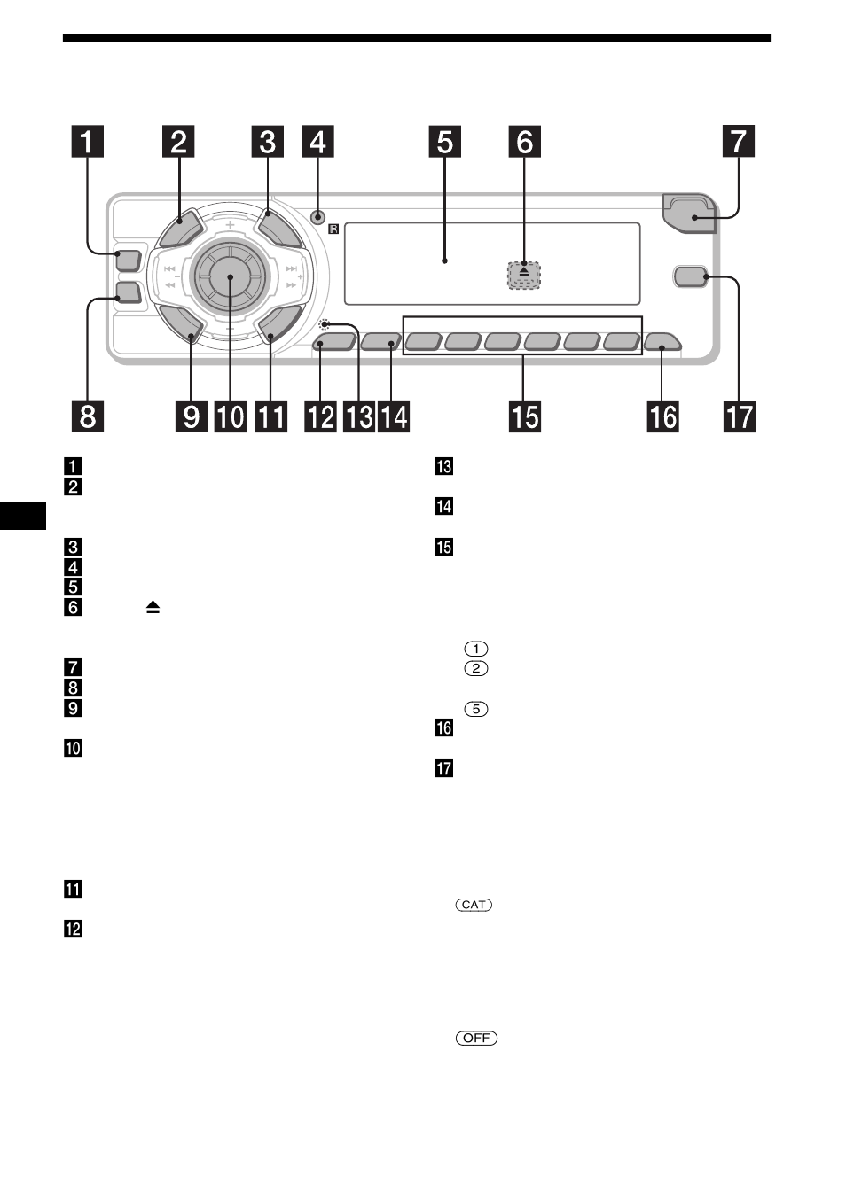Ubicación de los controles, 4ubicación de los controles | Sony CDX-FW570 User Manual | Page 34 / 64