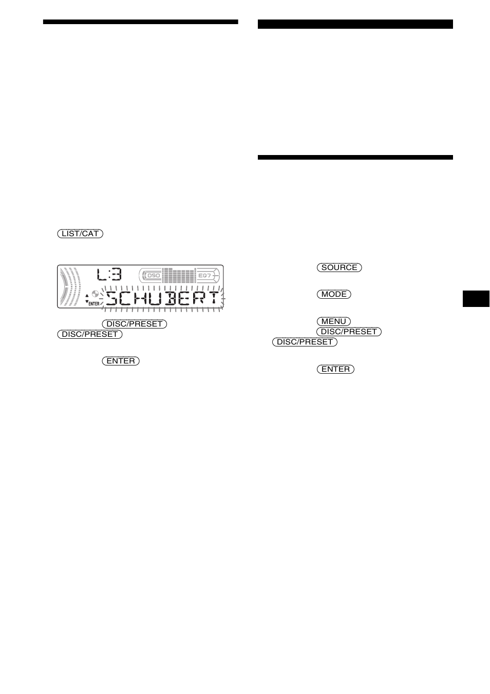 Localización de discos por nombre, Radio, Almacenamiento automático de emisoras | Memoria de la mejor sintonía (btm), Listado, 17 localización de discos por nombre | Sony CDX-FW570 User Manual | Page 47 / 64