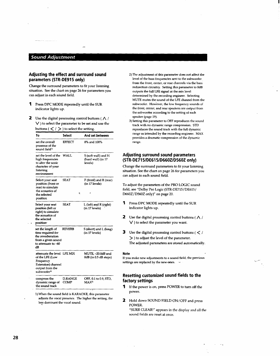 Sony STR-DE915 User Manual | Page 28 / 40