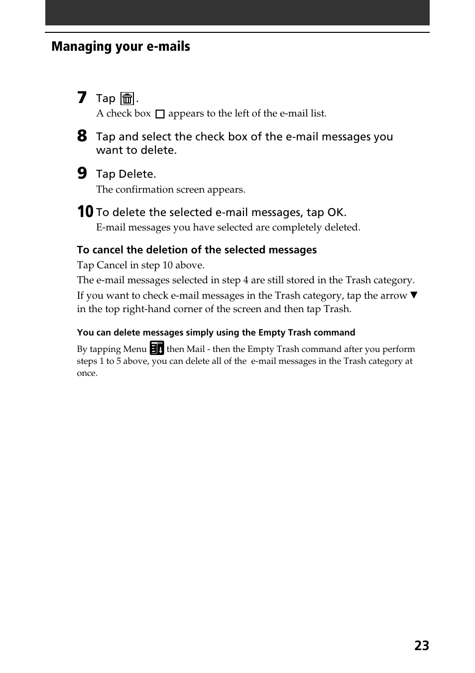 Sony CLIE A-AVZ-100-11 User Manual | Page 23 / 42