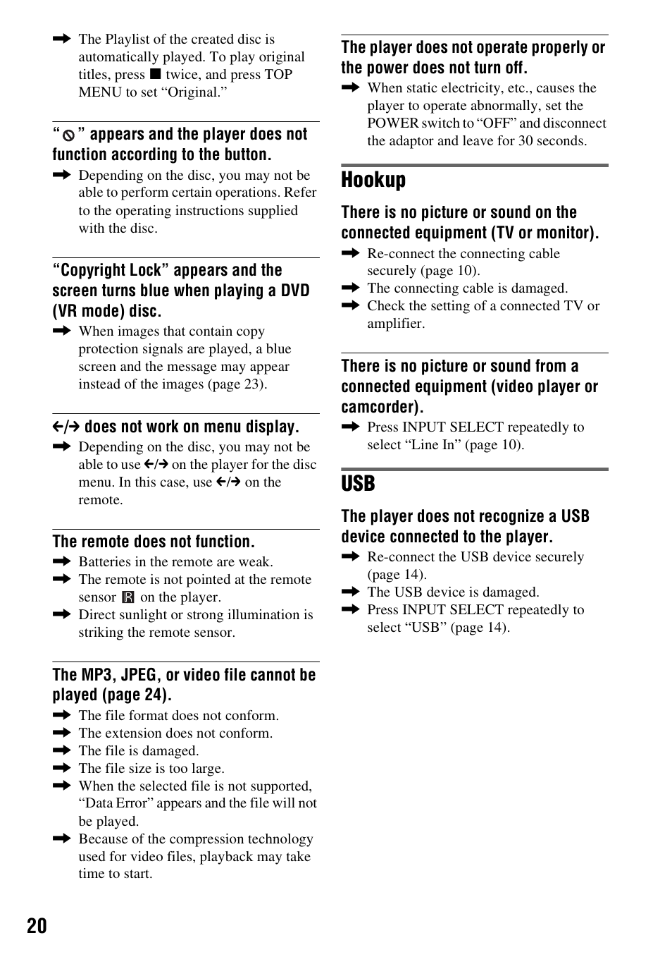 Hookup | Sony DVP-FX970 User Manual | Page 20 / 32